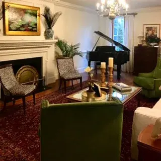 Elegant Lounge Area — Interior Design & Decorating project by Pat Miller Baker Interior Designs