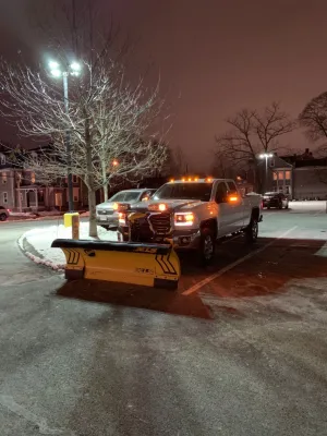 Snow Plowing — Landscape Construction project by Millennial Landscaping, Inc.