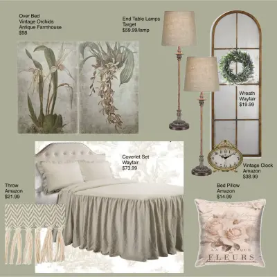 French Country Bedroom - Excluding Blue — Interior Design & Decorating project by SJ Design & Decor