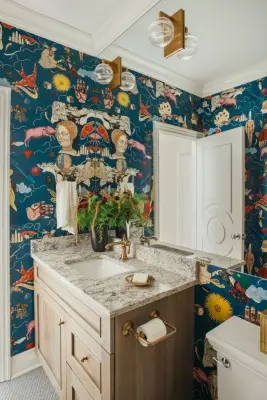Trendy Restrooms — Interior Design & Decorating project by Parti Pris Design