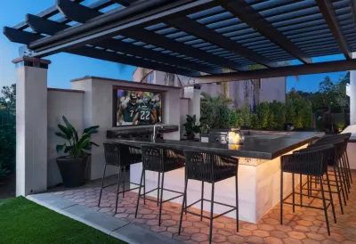 Ladera Ranch: Outdoor Room, Bar, Pool & Spa — Landscape Design project by 3D Solutions