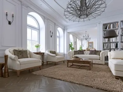 Expansive white space. Lake Butler, Windermere — Interior Design & Decorating project by Bal Bahia Interiors