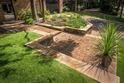 Front Courtyard Entry — Landscape Construction project by Mirror Lake Designs in Spring