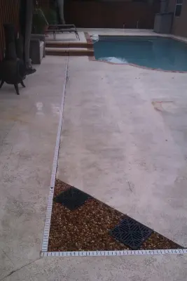 Pool Deck French Drains — Plumbing Services project by Coral Rock Plumbing Inc.