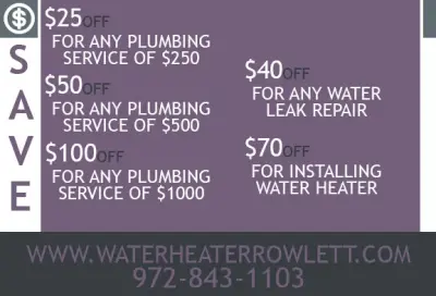 Water Heater Rowlett TX - Plumbing Services in Rowlett, TX