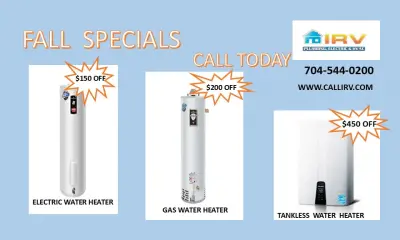 Water Heater Sales: Electric, Gas, and Tankless Options — Plumbing Services project by Irv Plumbing & Electric