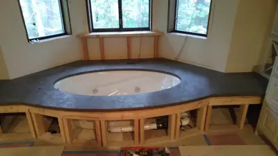 Black Diamond Bathroom Renovation — Plumbing Services project by C Les Plumbing LLC