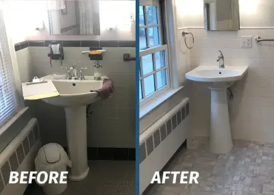 Bathroom Renovation Transformation — Plumbing Services project by Avon Plumbing & Heating