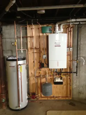 Heating System and Auxiliary Storage Tank — Plumbing Services project by Nicholson Plumbing, Heating & Air Conditioning