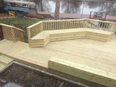 Deck with Integrated Seating — Plumbing Services project by Countryside Plumbing Sewer And Septic
