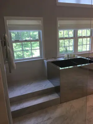 extensive bathroom renovation in Chester County by Paramount Plumbing, Heating & Air Conditioning