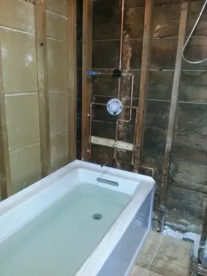 Newton bathtub - rough plumbing evaluation — Plumbing Services project by Mike Richard Plumbing & Heating Services