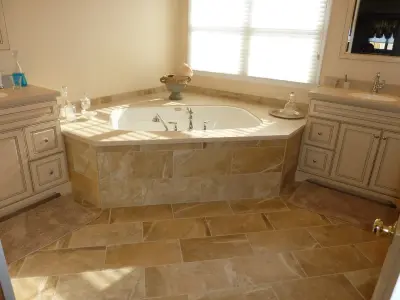 Luxurious Roman Tub with Dual Vanities — Plumbing Services project by Mattioni, Inc