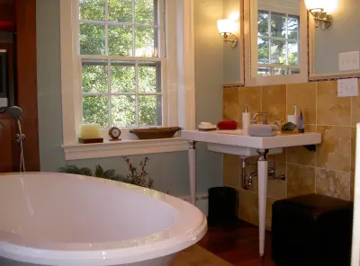 Tuscan Arch Shower with Water Closet — Plumbing Services project by Mattioni, Inc