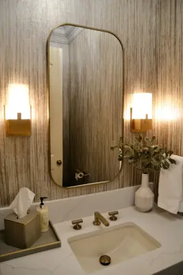 Elegant Powder Room — Interior Design & Decorating project by CK Design Group