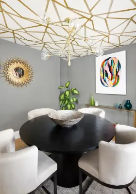 Trendy and Vibrant Dining Space — Interior Design & Decorating project by Bohemian Bungalow Design, LLC