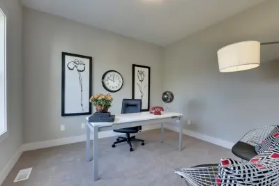 Contemporary Home Office | Minnetonka, MN — Interior Design & Decorating project by Laurie Mattson Interiors