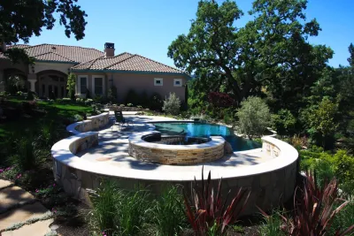 Alamo Residence Pool — Landscape Design project by Camp & Camp Associates-Landscape Architects in Alamo