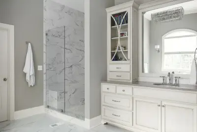 Innis Brook Primary Bathroom — Interior Design & Decorating project by J Renee Designs
