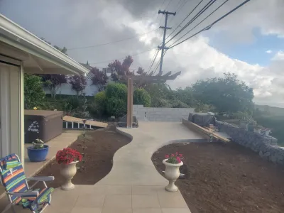 outdoor kitchen design and installation — Landscape Construction project by Natur Landscape Creations