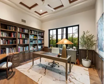 Contemporary Entry, Living Room, Dining Area, and Office in Paradise Valley — Interior Design & Decorating project by Southworth Interior Design