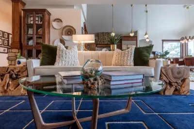 Kellie and Steve: Mountain Retreat in Midcentury Style — Interior Design & Decorating project by Meredith Parrish Design, Llc