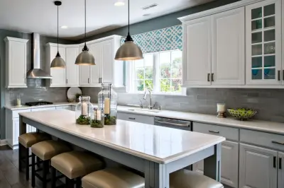 A Family-Friendly Island — Interior Design & Decorating project by Staging Spaces And Design
