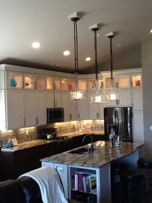 Double Stacked Upper Cabinets in the Kitchen — Interior Design & Decorating project by Gracelynn Interiors (Designs By Lauren Tait)