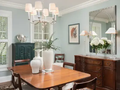 Lakeside Heavenly Dining Area — Interior Design & Decorating project by Mary Norris Interiors