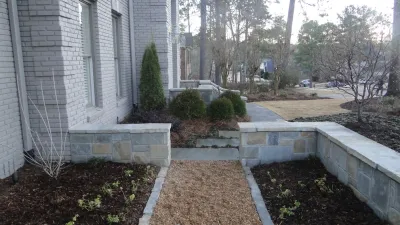 Cut Stone Cap — Landscape Construction project by Nature One Landscape Design