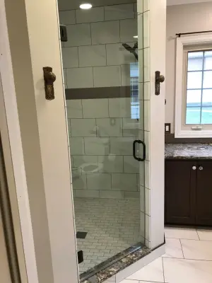 Lewiston Normal Hill restroom renovation — Interior Design & Decorating project by SKD Interiors LLC