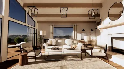 Great Room Design for Mountain Home — Interior Design & Decorating project by Wanderlust Home Interiors Inc.