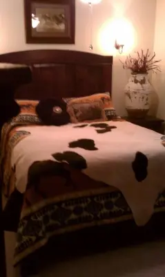 Cabin-inspired Bedroom by Sueann Oliphant Designs