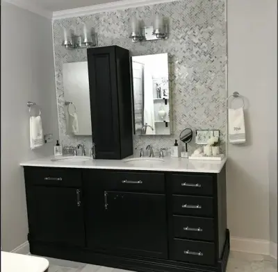 PRIMARY BATHROOM REMODEL — Interior Design & Decorating project by Alluring Designs Chicago
