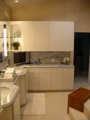 Renovation of the Master Bathroom at Frenchman's Creek in Palm Beach Gardens, FL — Interior Design & Decorating project by Southeast Interior Design, Inc.