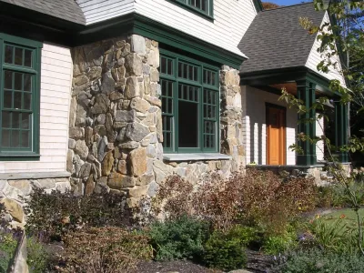 Stone Walls — Landscape Construction project by New England Landscapes, Inc.