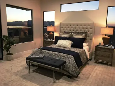 Lakeview Master Bedroom — Interior Design & Decorating project by Victoria Staging & ReDesign