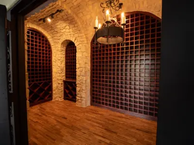 Mediterranean New Build - Wine Cellar — Interior Design & Decorating project by Miralia Design Group