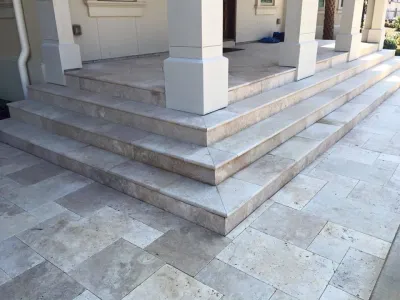 Outdoor Tile Flooring — Landscape Construction project by New Orleans Pool & Patio