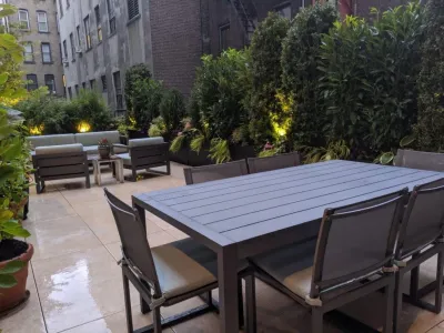 Manhattan Terrace — Landscape Construction project by New York Plantings Garden Design in New York