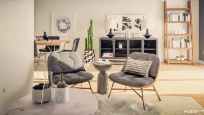 Modern Collector's Lounge — Interior Design & Decorating project by Paola Castillo