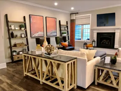 Contemporary Farmhouse with a Splash of Color — Interior Design & Decorating project by Staging Spaces And Design