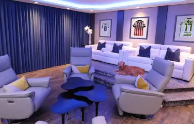 Contemporary Home Cinema — Interior Design & Decorating project by I&iDesigns By Silvia Parra