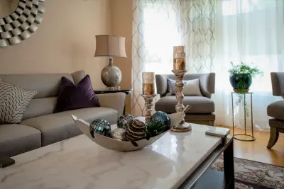 Contemporary-Transitional Living Space — Interior Design & Decorating project by Annmari's Design, LLC