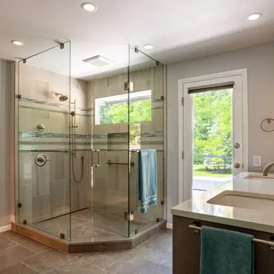 Contemporary Bathroom Renovation — Interior Design & Decorating project by Tina Dann-Fenwick Interiors