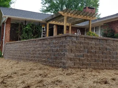 Stone Work — Landscape Construction project by North Georgia Outdoor Services, LLC in Dalton