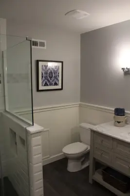 Fresh and Tidy Restroom — Interior Design & Decorating project by Brian H Murray Interior Design