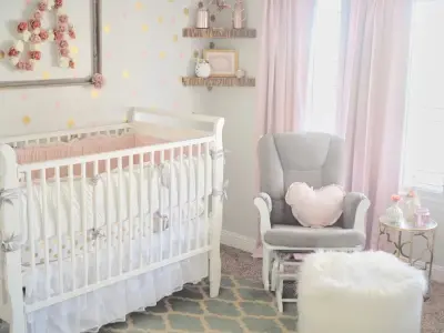 Girls' Baby Room — Interior Design & Decorating project by ParcelHouse Design, Inc