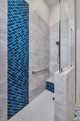 Seaside Serenity Bath — Interior Design & Decorating project by Jana Ward Interiors