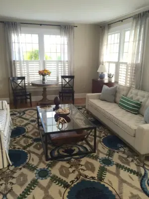 Coastal Living Room — Interior Design & Decorating project by Jessy Krol Designs LLC